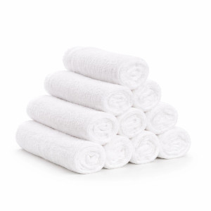In Style Bomulds vaskeklude - 100% bomuld - 30x30 cm - 10-pak - Hvid