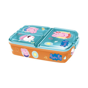 Licens Peppa Gris matboks - Matpakke for barn med 3 rom