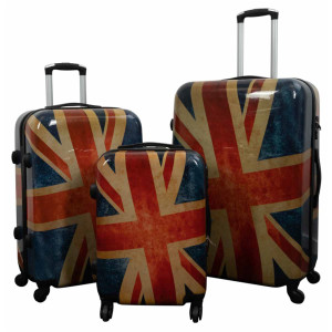 Borg Living Koffert - Koffert med motiv - Union Jack - Hardcase lettkoffert