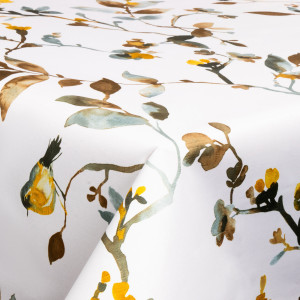 Borg Living Tekstil voksduk - 140 cm bred - Branches And Birds - Voksduk med akrylbelegg