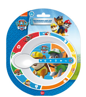 Licens Paw Patrol barneservise - Spisesett til barn - Bolle og skje