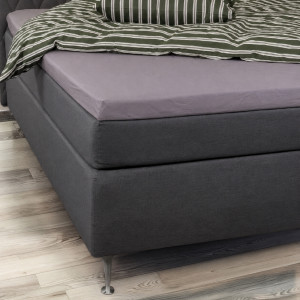 Nordstrand Home Konvoluttlaken 180x200 cm - 100% myk bomull - Høyde 8 cm - Antrasitt grått laken til overmadrass av