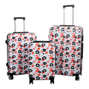 Borg Living Koffert - Koffert med motiv - Kiss & Love - Hardcase lettvektskoffert