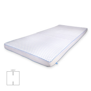 SLEEP TECH Kjølende H-splittet topmadras - 180x210 cm - 7 soner - Luksus memoryskum topmadras 8 cm høy -  By Borg
