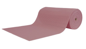 Borg Living Halkfri badmatta - Metervara - Enfärgad rosa - 65 cm bred - Multifunktionell matta för våtrum