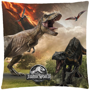 Licens Jurassic World prydnadskudde 40x40 cm - barnkudde till barnrummet