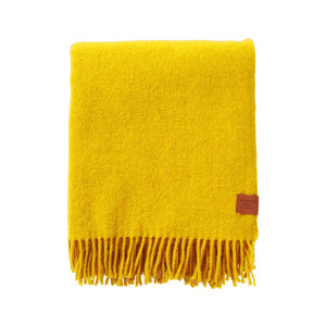Klippan Ullpläd - 130x180 cm - Återvunnen ull/lammull - True Yellow Straw