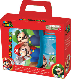 Licens Super Mario matlådeset - matlåda och drickflaska till barn