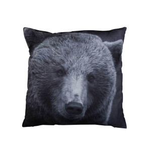 Borg Living Prydnadskudde för barn - 30x30 cm - Björn - 2-i-1 design -