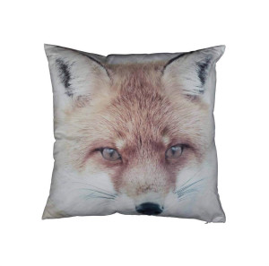 Borg Living Prydnadskudde för barn - 30x30 cm - Räv - 2-i-1 design -