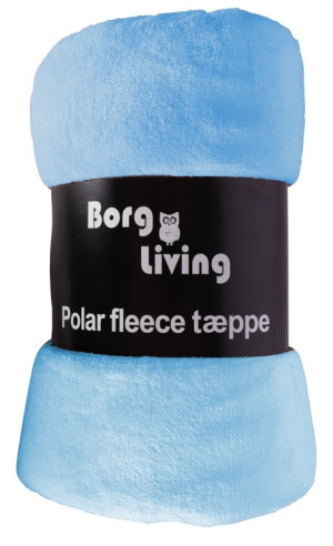 Borg Living Fleecefilt - Blå - 150x200 cm - Mjuk och läcker sofffilt -
