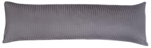 Borg Living Puddfodral 50x150 cm - 100% bomullssatin - Multikudde - Klassiska mörkgrå ränder