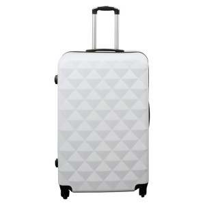 Borg Living Stor resväska - diamantvit - hardcase resväska - billig smart resväska