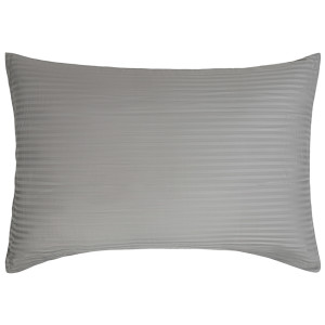 Borg Living Puddfodral 70x100 cm - 100% bomullssatin - Gavelkudde - Klassiska ljusgrå ränder