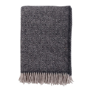 Klippan Ullpläd - 130x200 cm - 100% lammull - Stella Coke Grey