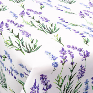 Borg Living Textil vaxduk - 140 cm bred - Lavender Bloom - Vaxduk med akrybeläggning