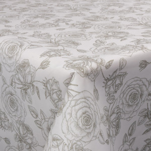 Borg Living Textil vaxduk med akrylbeläggning - 30 meter på rulle - Rose grey - 140 cm bred textilduk