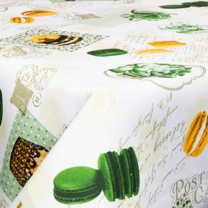 Borg Living Textil vaxduk med akrylbeläggning - Green delight - 140 cm bred - På metervis