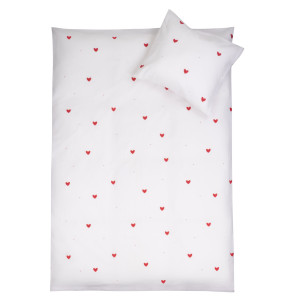 Nordstrand Home Sängkläder med hjärtan - 100% bomull - Baby sängkläder 70x100 cm