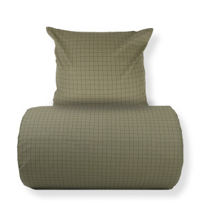 Nordstrand Home Sängkläder 140x220 cm - 100% bomull - Grönt med mörkgröna rutor