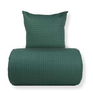 Nordstrand Home Dubbel påslakanset 240x220 cm - 100% bomull - Grönt med mörkgröna rutor