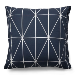Nordstrand Home Örngott 60x63 cm - 100% bomull - Blått med vitt harlekinmönster
