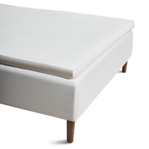 JUNA Overmadrasslaken 120x200 cm - 100% ekologisk bomull - Vit Percale Overmadrasslaken