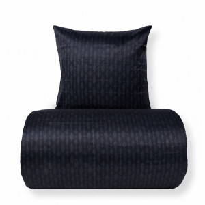 In Style Sängkläder - Satin - Mörkblått mönster