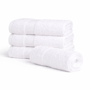 Borg Living Egyptisk bomullshandduk - 100% egyptisk bomull - Gästhandduk 40x60 cm - Orkidé - Vit