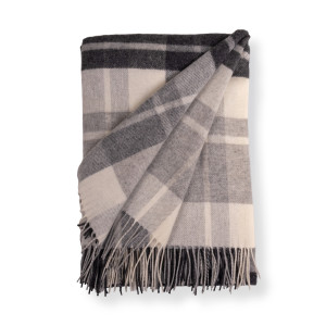 By Borg Cashmere-ullpläd - 130x200 cm - Toscana Bianco Grå