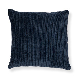 Borg Living Prydnadskudde 45x45 cm - Mörkblå soffkudde med sammetslook - Mjuk kudde till soffan -