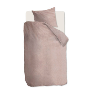 Beddinghouse Sängkläder i flanell 140x220 cm - Rosa enfärgat påslakanset - 100% bomullsflanell - Frost  sängkläder