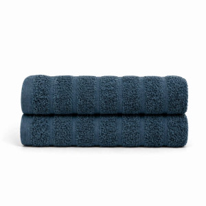 Borg Living Bomullshanddukar - 100% kammad bomull - 50x100 cm - 2-pack - Blå