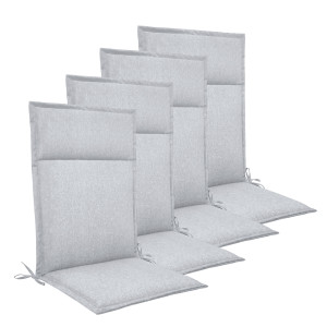 Nordstrand Home Trädgårdskuddpaket för positionsstol 4 st. - Gråa universalkuddar med 5 cm skumfyllning - God komfortskum &amp; UV-skyddat överdrag -