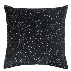 Borg Living Örngott 60x63 cm - 100% bomull - Zodiac black - Vändbart med stjärnor