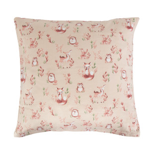 Borg Living Kuddfodral 60x63 cm - Animals wood - Huvudkuddfodral i 100% bomullssatin