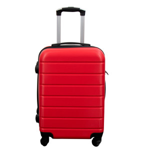 Borg Living Kabinväska - Hardcase lättvikt resväska - Strl liten - Röd Stripe