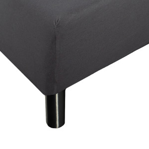 Borås Cotten Mjukt lakan 180x200 cm - formsytt lakan i 100% bomullssatin - Antracitgrått boxlakan för madrass - Borås Cotton Cloud satinlakan