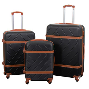 Borg Living Resväska - Retro svart - Hardcase lättviktsresväska
