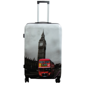 Borg Living Stor resväska - Hardcase resväska med motiv - Big Ben - Exklusiv lättvikt resväska