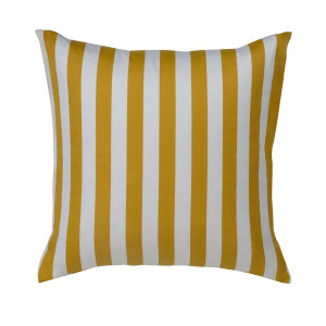 By Night Örngott 60x63 cm - 100% bomullssatin - Nordic Stripe - Gula ränder