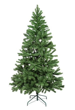 HOME-TEX Konstgjord julgran - Höjd 180 cm - Vacker och grön julgran - På metallfot