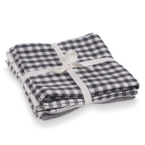 Nordstrand Home 3-pack diskhanddukar 50x70 cm - 100% bomull - mörkgrå och vita