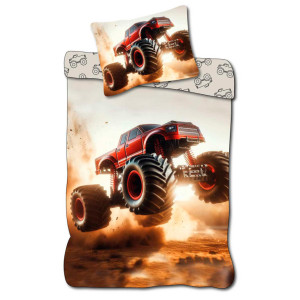 Licens Monstertruck sängkläder - 100% bomull - Barnsängkläder 140x200 cm