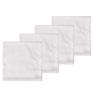 Södahl Tygservetter 45x45 cm - 100% damastvävd bomull - 4-pack -  Tiles - Vit