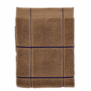 Södahl Ekologisk handduk - 100% ekologisk bomull - Handduk 50x100 cm -  Vista - Brun rutig