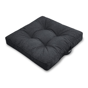 Nordstrand Home Futondyna till trädgårdsstol - 50x50 cm - 8 cm tjock - Antracitgrå trädgårdsdyna för utomhusbruk -