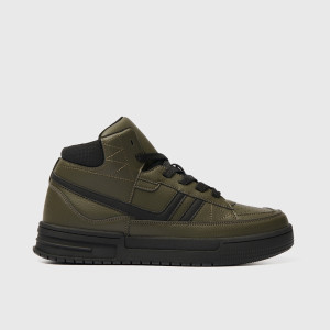 Wysokie sneakersy z imitacji skóry ciemnozielone - House - ciemnozielony - 301DS-79X