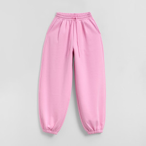 Różowe spodnie dresowe basic o kroju jogger - House - pastelowy różowy - 385KS-03X