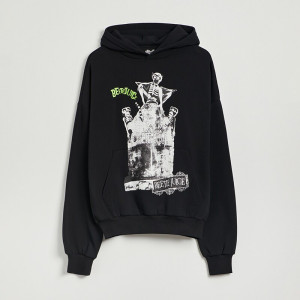 Czarna bluza z nadrukiem BEETLEJUICE - House - czarny - 569CF-99X